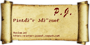 Pintér József névjegykártya